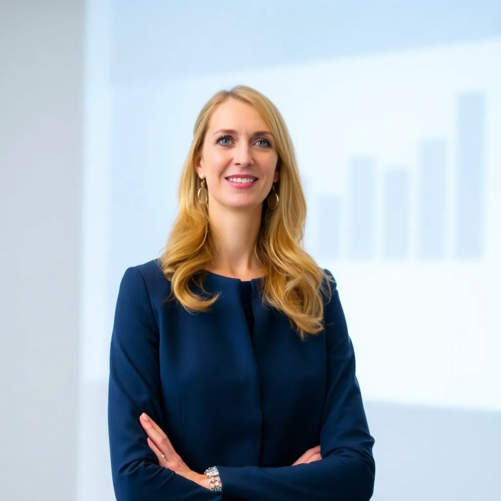 Nederlandse zakenvrouw die presentatie geeft over reputatiemanagement