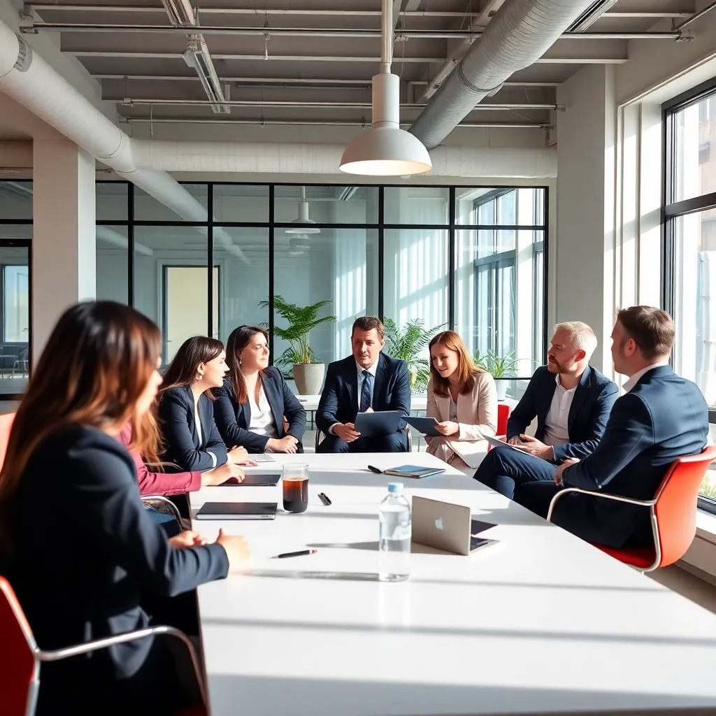 Diverse groep Nederlandse professionals in vergadering over ethische kwesties
