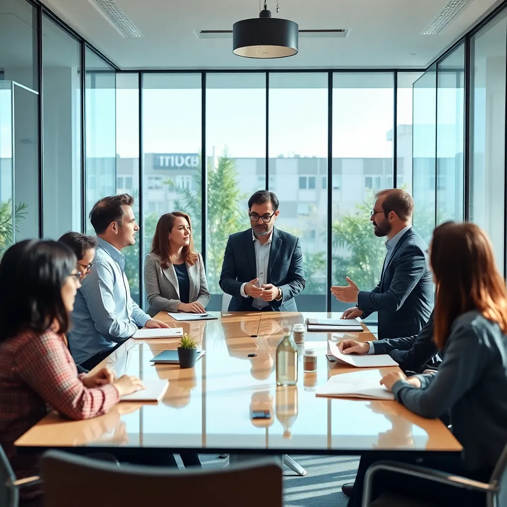 Nederlandse financieel adviseur in gesprek met cliënten over transparante opties