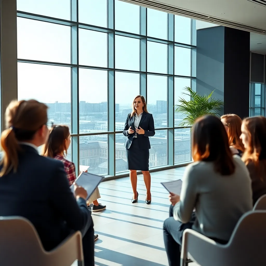 Nederlandse professional geeft presentatie aan collega's